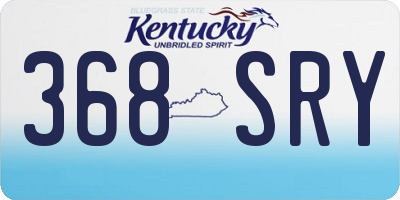 KY license plate 368SRY