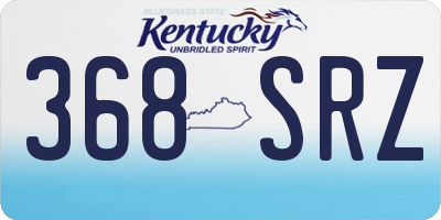 KY license plate 368SRZ