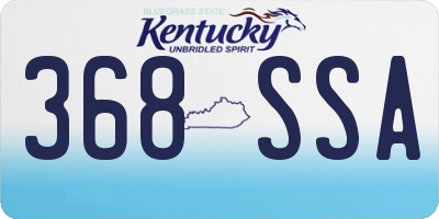 KY license plate 368SSA