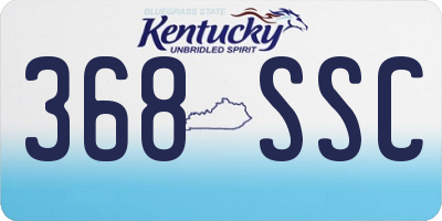 KY license plate 368SSC