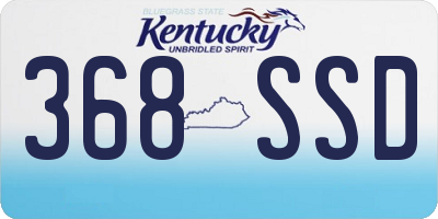 KY license plate 368SSD