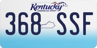 KY license plate 368SSF