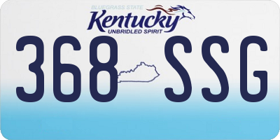 KY license plate 368SSG