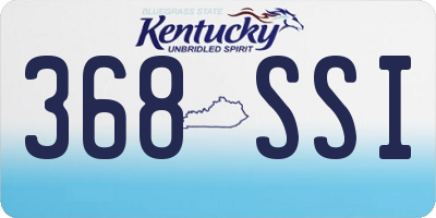 KY license plate 368SSI