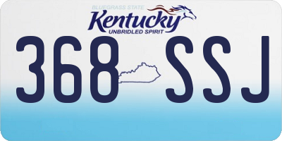 KY license plate 368SSJ