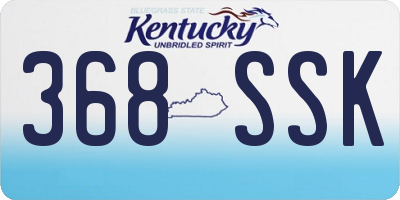KY license plate 368SSK