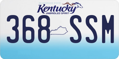 KY license plate 368SSM