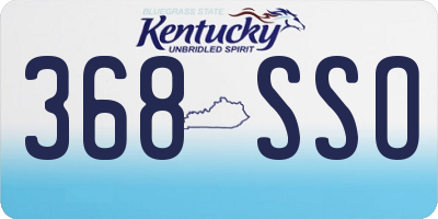 KY license plate 368SSO