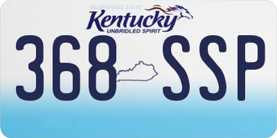 KY license plate 368SSP