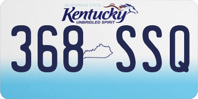 KY license plate 368SSQ