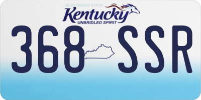 KY license plate 368SSR