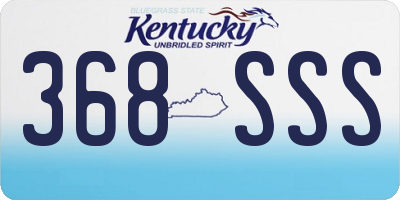 KY license plate 368SSS