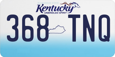 KY license plate 368TNQ