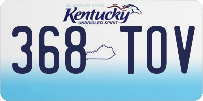 KY license plate 368TOV