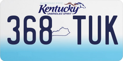 KY license plate 368TUK