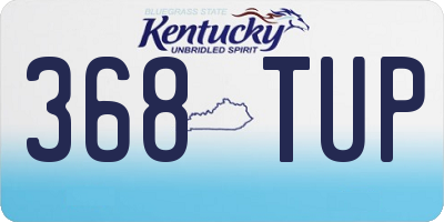 KY license plate 368TUP