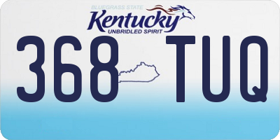 KY license plate 368TUQ
