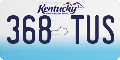 KY license plate 368TUS