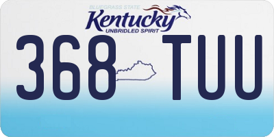 KY license plate 368TUU