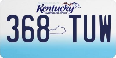 KY license plate 368TUW