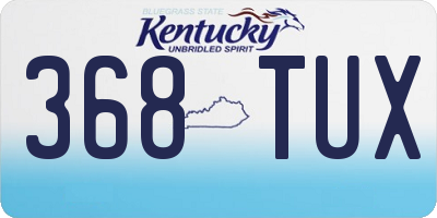 KY license plate 368TUX