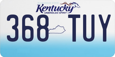 KY license plate 368TUY