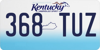 KY license plate 368TUZ