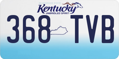 KY license plate 368TVB