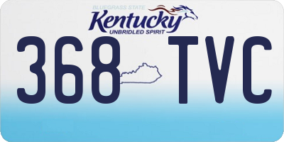 KY license plate 368TVC
