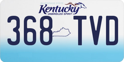 KY license plate 368TVD