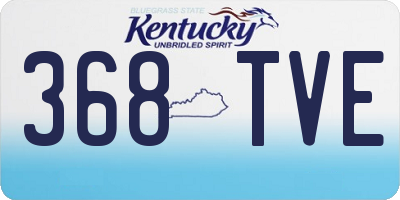 KY license plate 368TVE