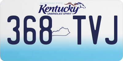 KY license plate 368TVJ