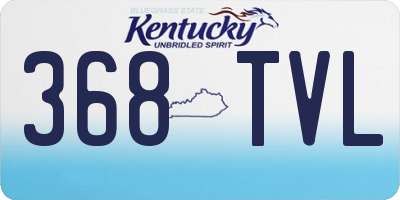 KY license plate 368TVL