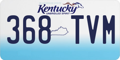 KY license plate 368TVM