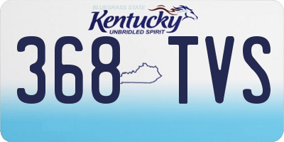 KY license plate 368TVS