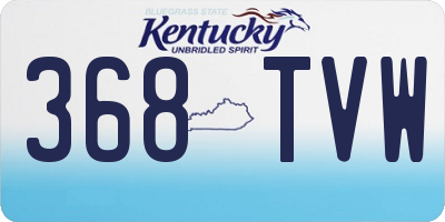KY license plate 368TVW