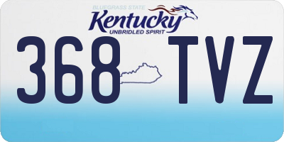 KY license plate 368TVZ