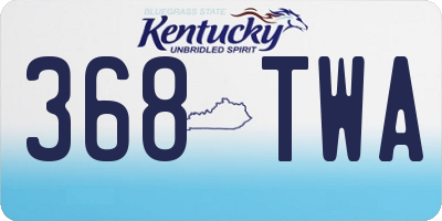 KY license plate 368TWA