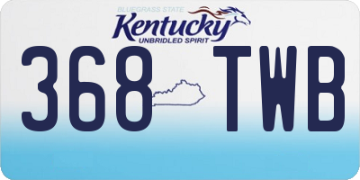 KY license plate 368TWB