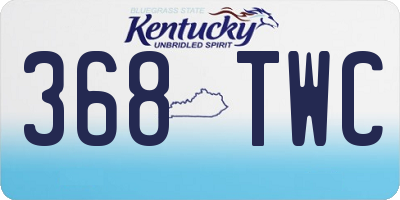 KY license plate 368TWC