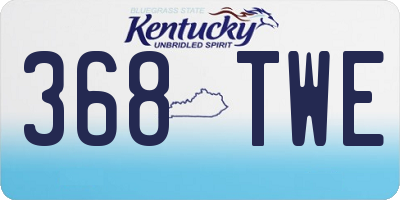 KY license plate 368TWE