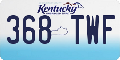 KY license plate 368TWF