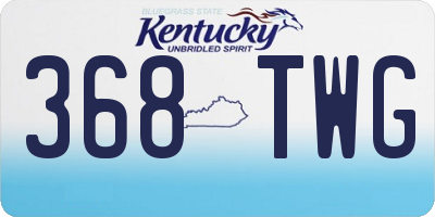 KY license plate 368TWG