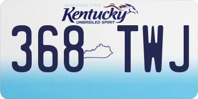 KY license plate 368TWJ