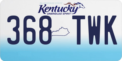 KY license plate 368TWK