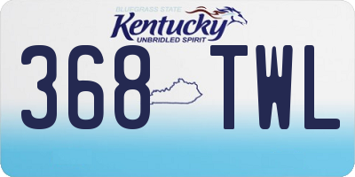 KY license plate 368TWL