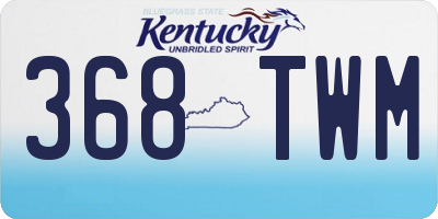 KY license plate 368TWM