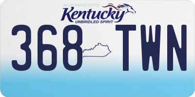 KY license plate 368TWN