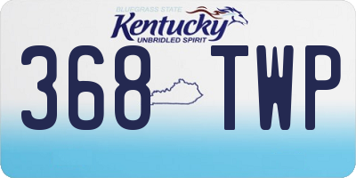 KY license plate 368TWP