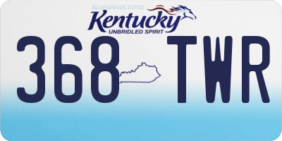 KY license plate 368TWR